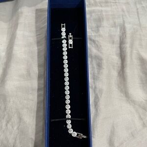 Swarovski Silver Bracelet with Clear Crystals